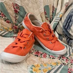 Vibrant Orange Casual Sneakers